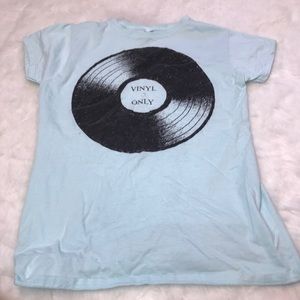 Pastel blue vinyl only shirt